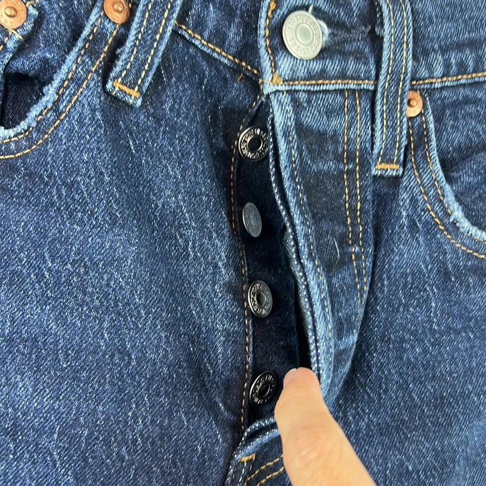 Levi’s 501 S Song For Forever Button Fly Skinny Distressed Original Fit - Picture 5 of 9